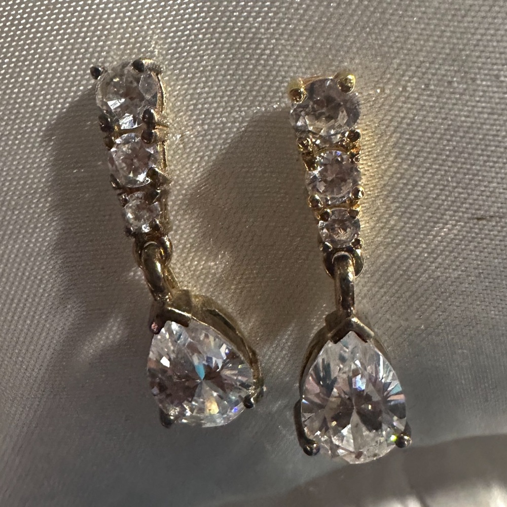 Elegant Gold and Silver Drop Earrings